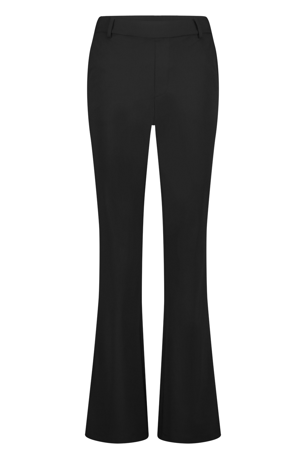 Uitlopende broek met zijsplit in onze kenmerkende stof