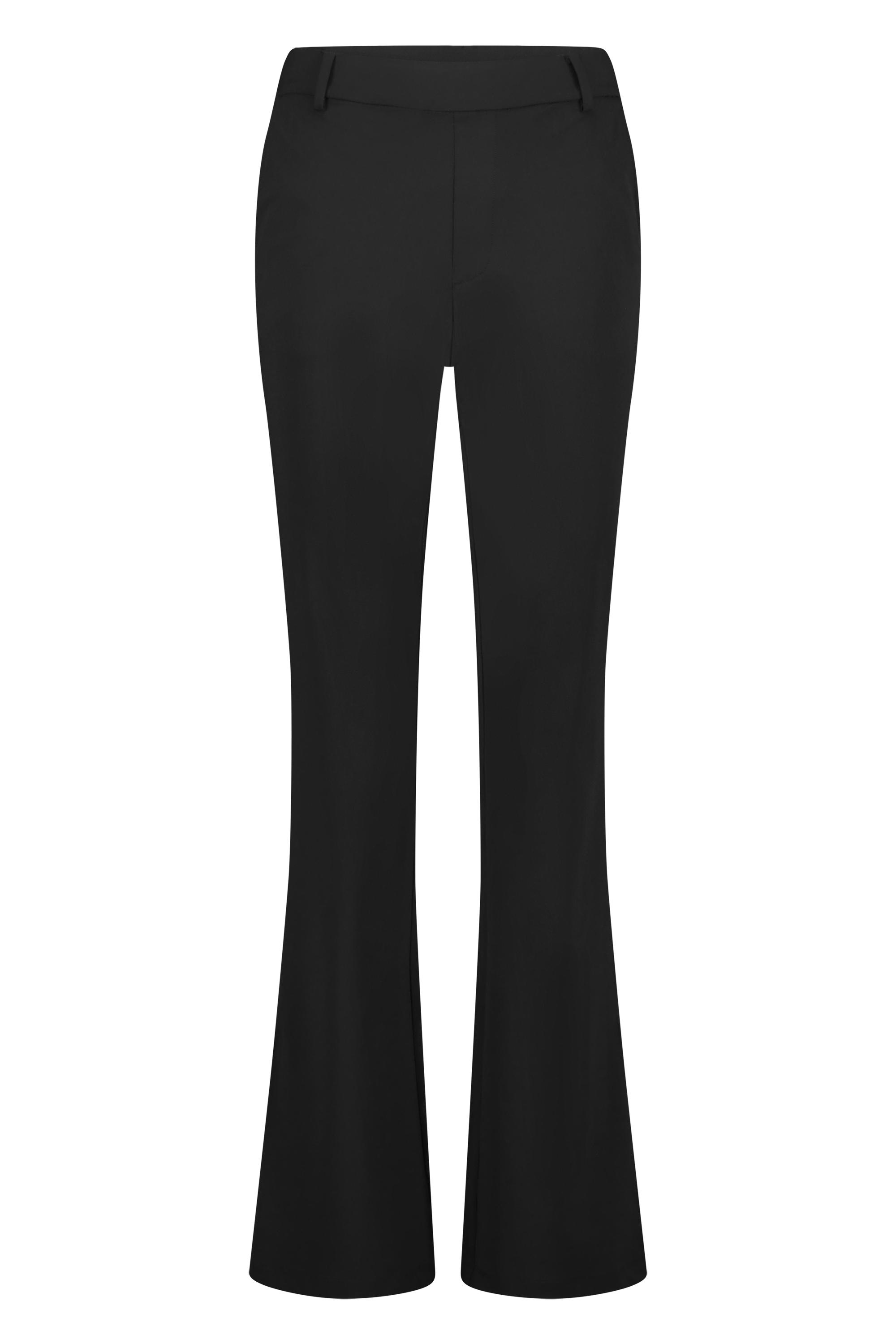 Uitlopende broek met zijsplit in onze kenmerkende stof
