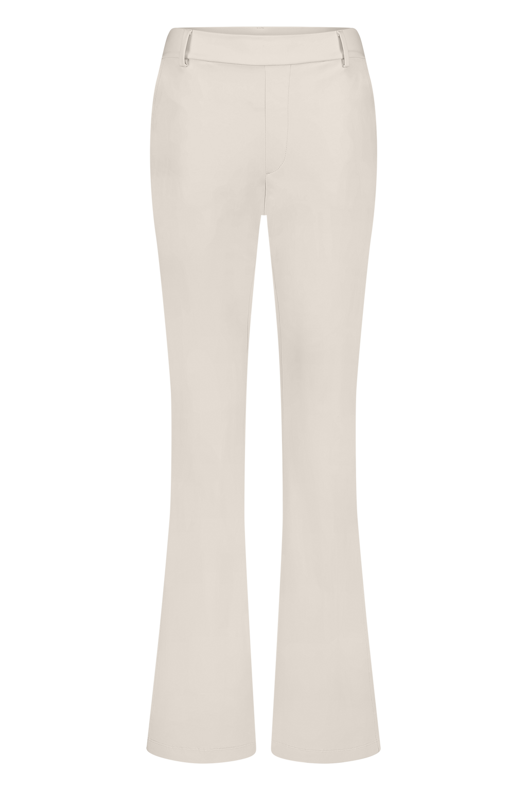 Uitlopende broek met zijsplit in onze kenmerkende stof