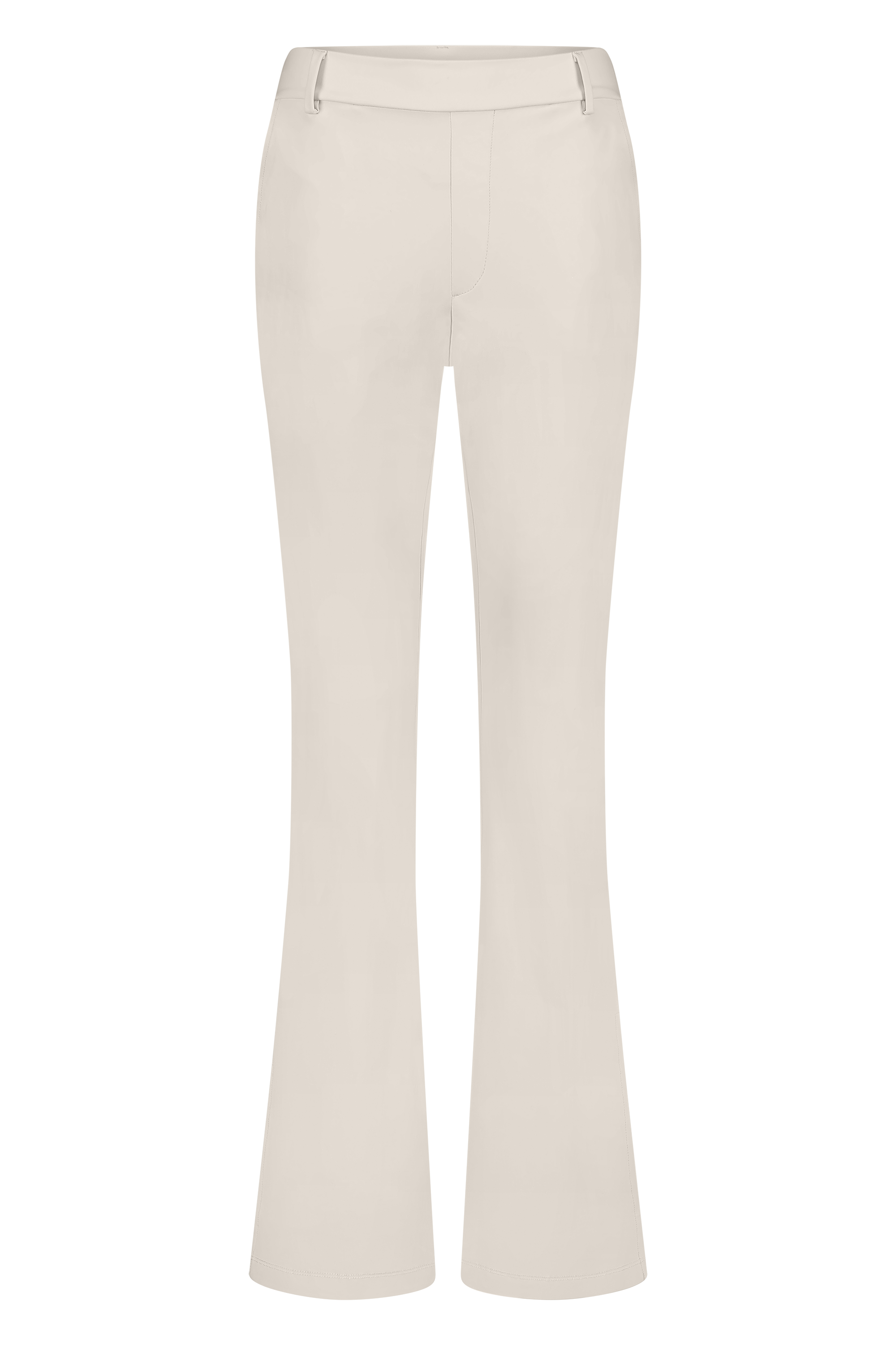Uitlopende broek met zijsplit in onze kenmerkende stof