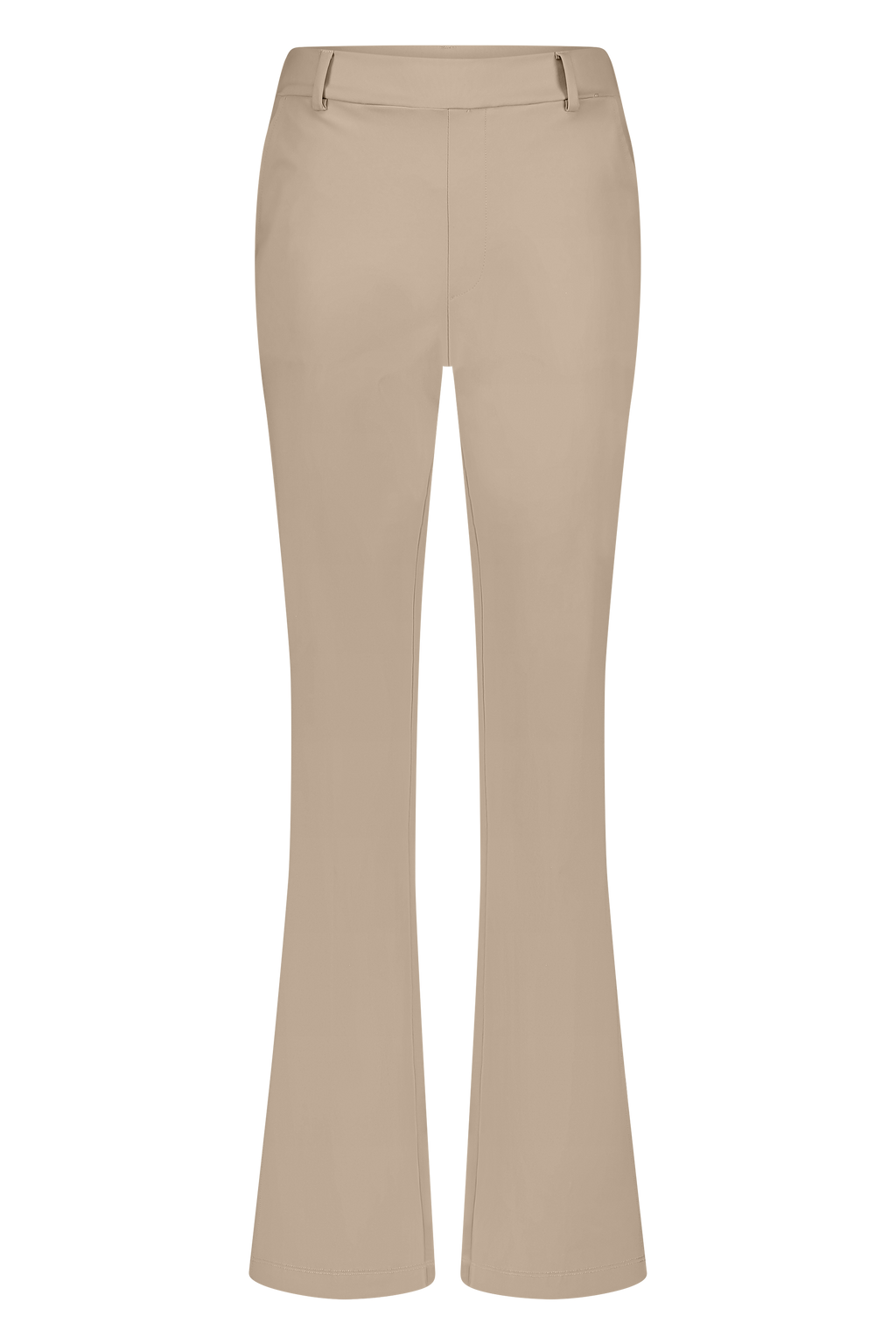 Uitlopende broek met zijsplit in onze kenmerkende stof