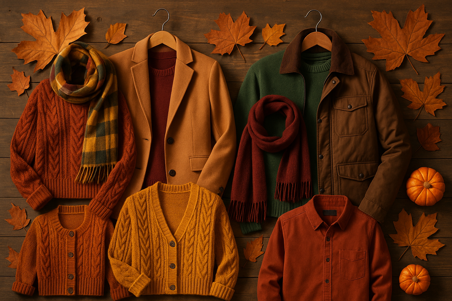Herfst foto kleding dames en heren 